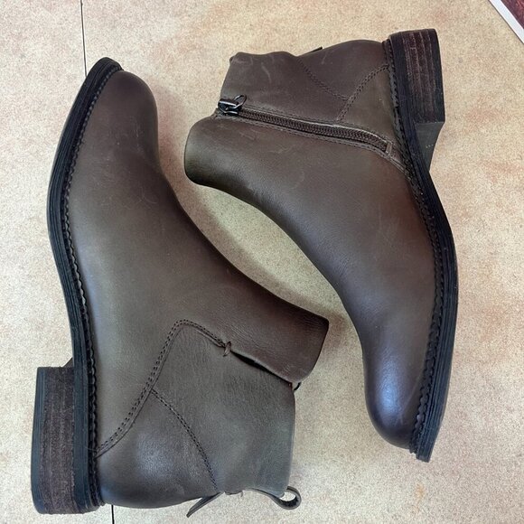 Franco Sarto Hyla Leather Grey Ankle Booties - Picture 5 of 14